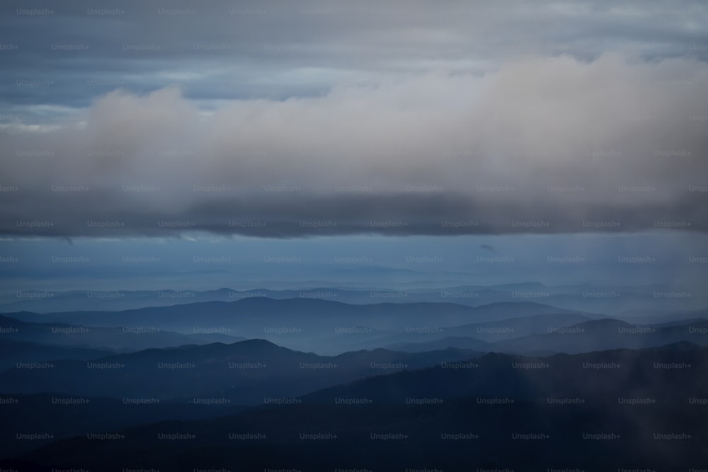 a view of a mountain range from a plane