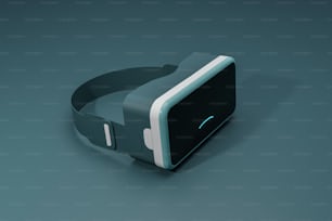 a virtual reality headset on a gray background