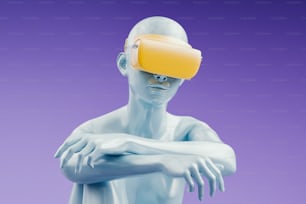 a white man with a yellow object on his head