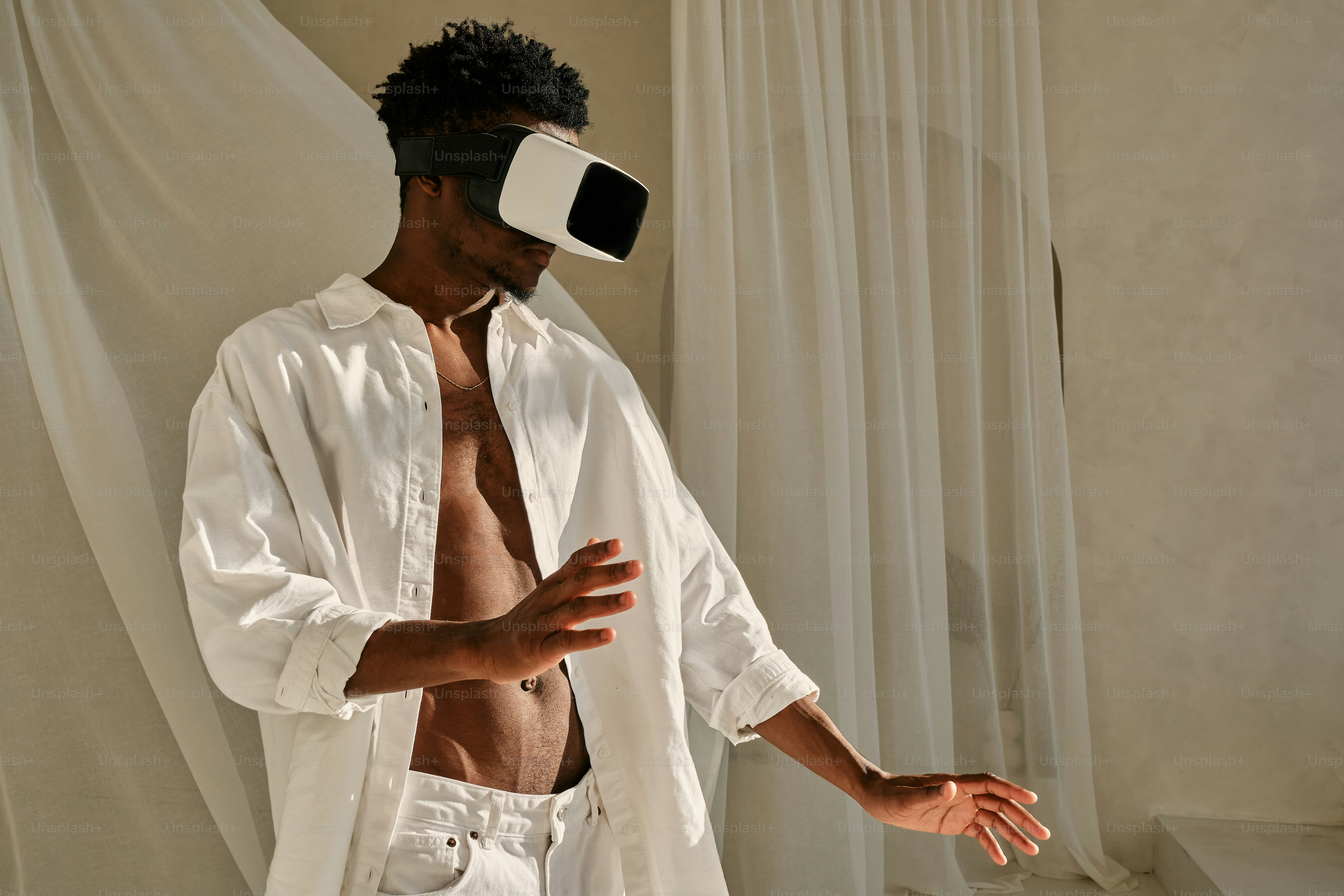 portrait of a man in VR headset