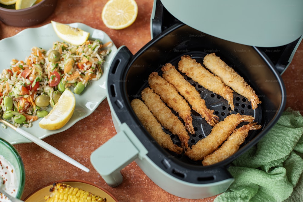 a close up of food in a pot on a table