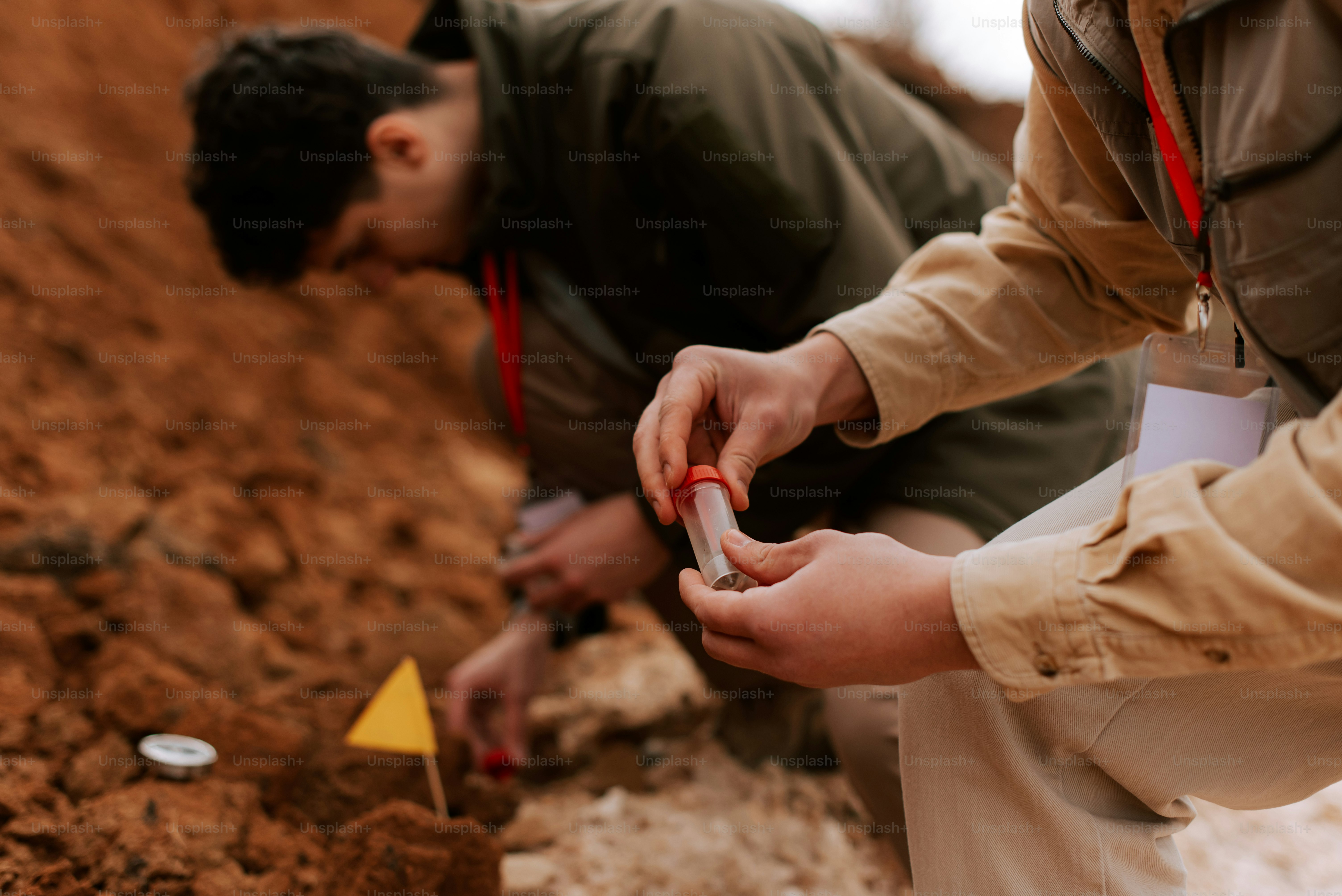 a couple of men standing next to each other