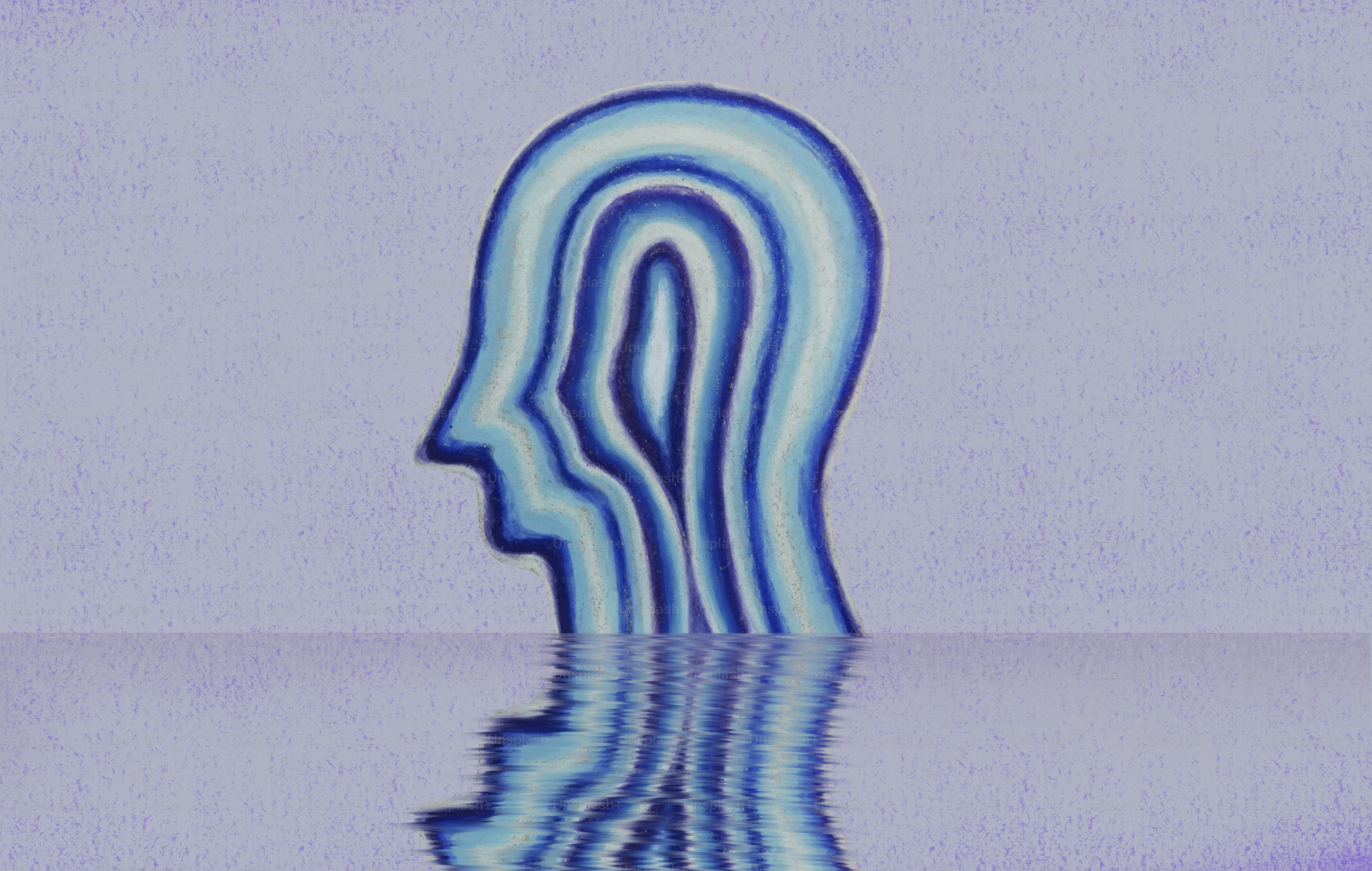 sadness loneliness depression mental health concept illustration painting