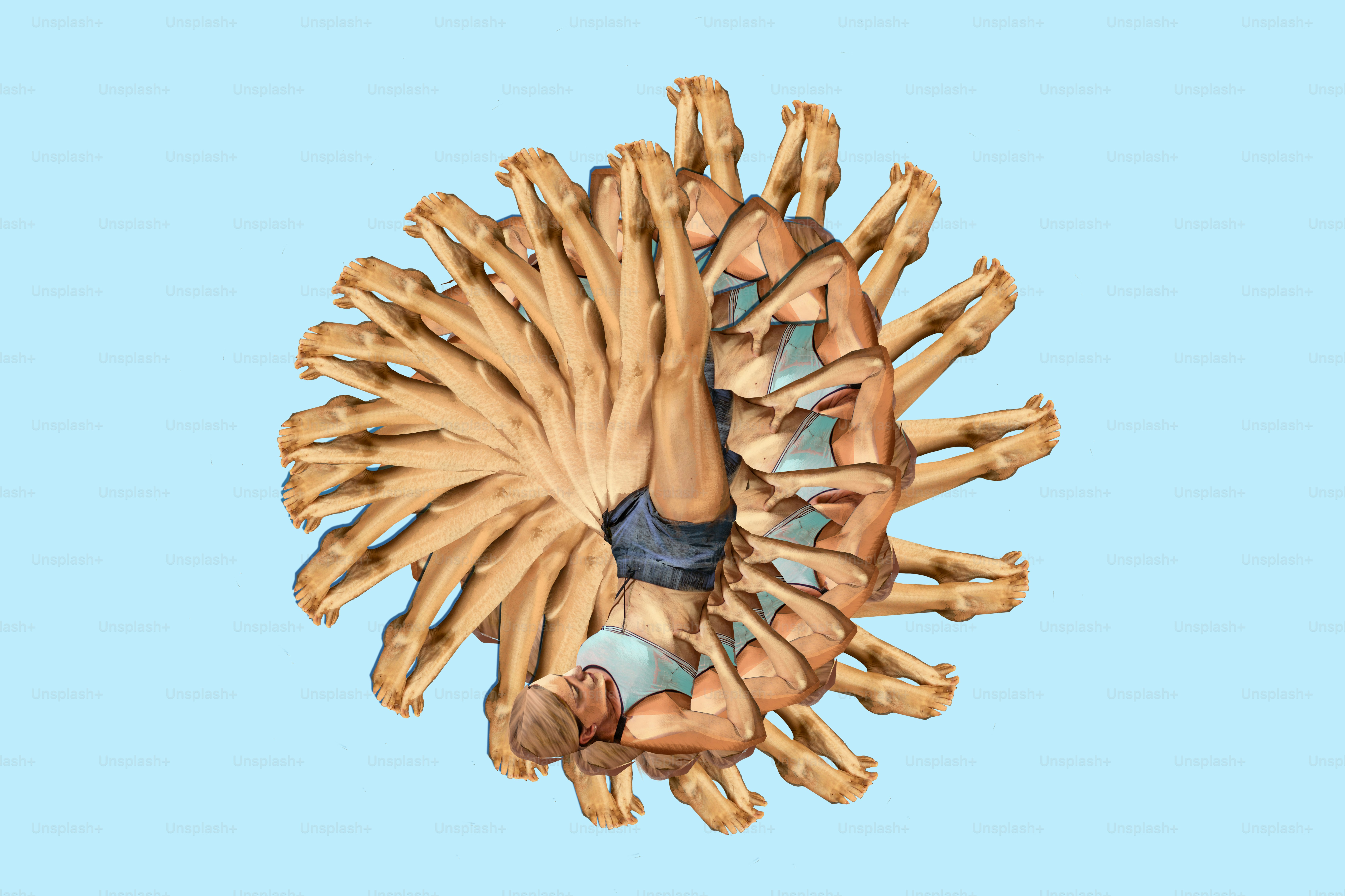 Ilustración de una mujer haciendo una postura de yoga de hombro