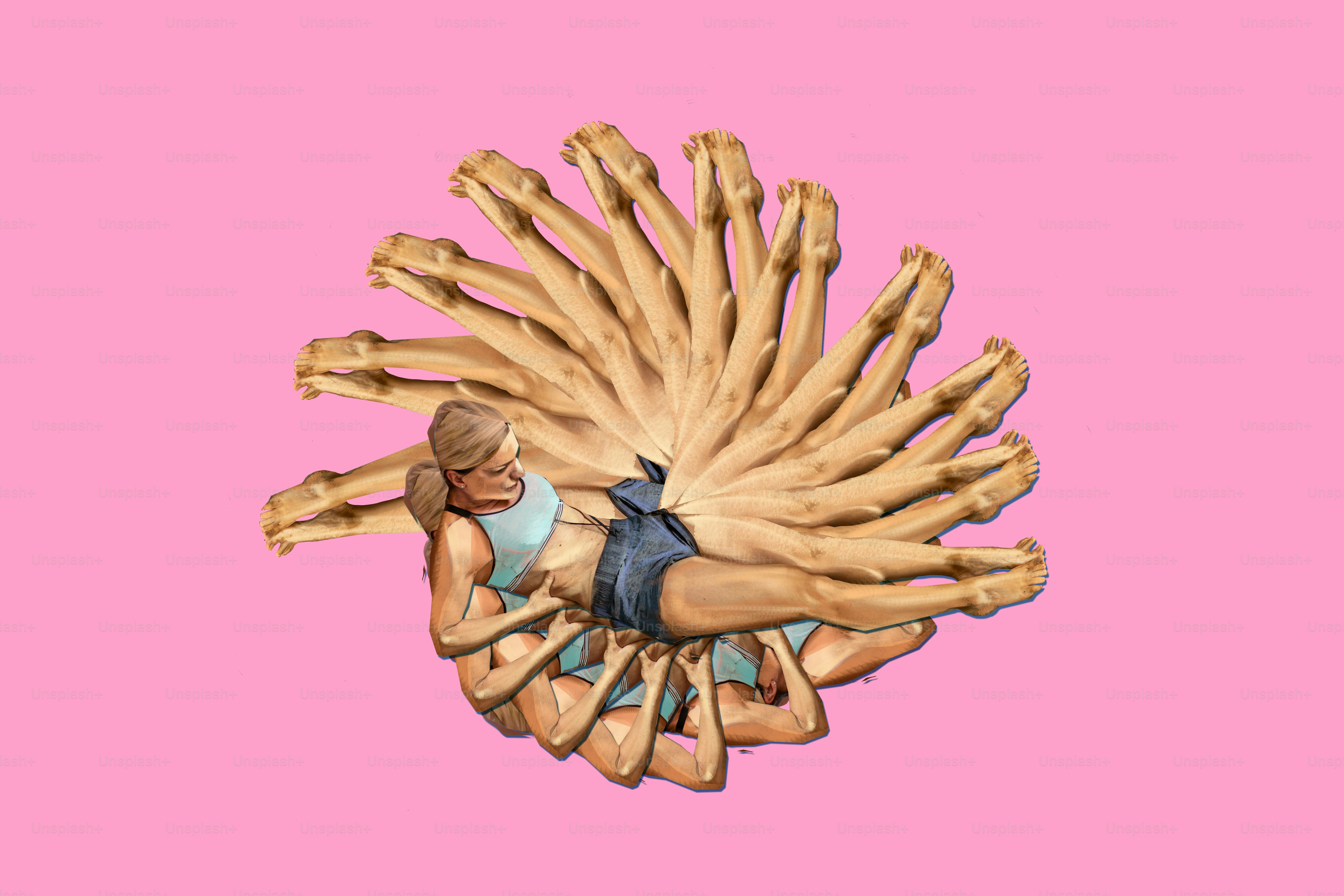 Isolated image of a woman doing yoga