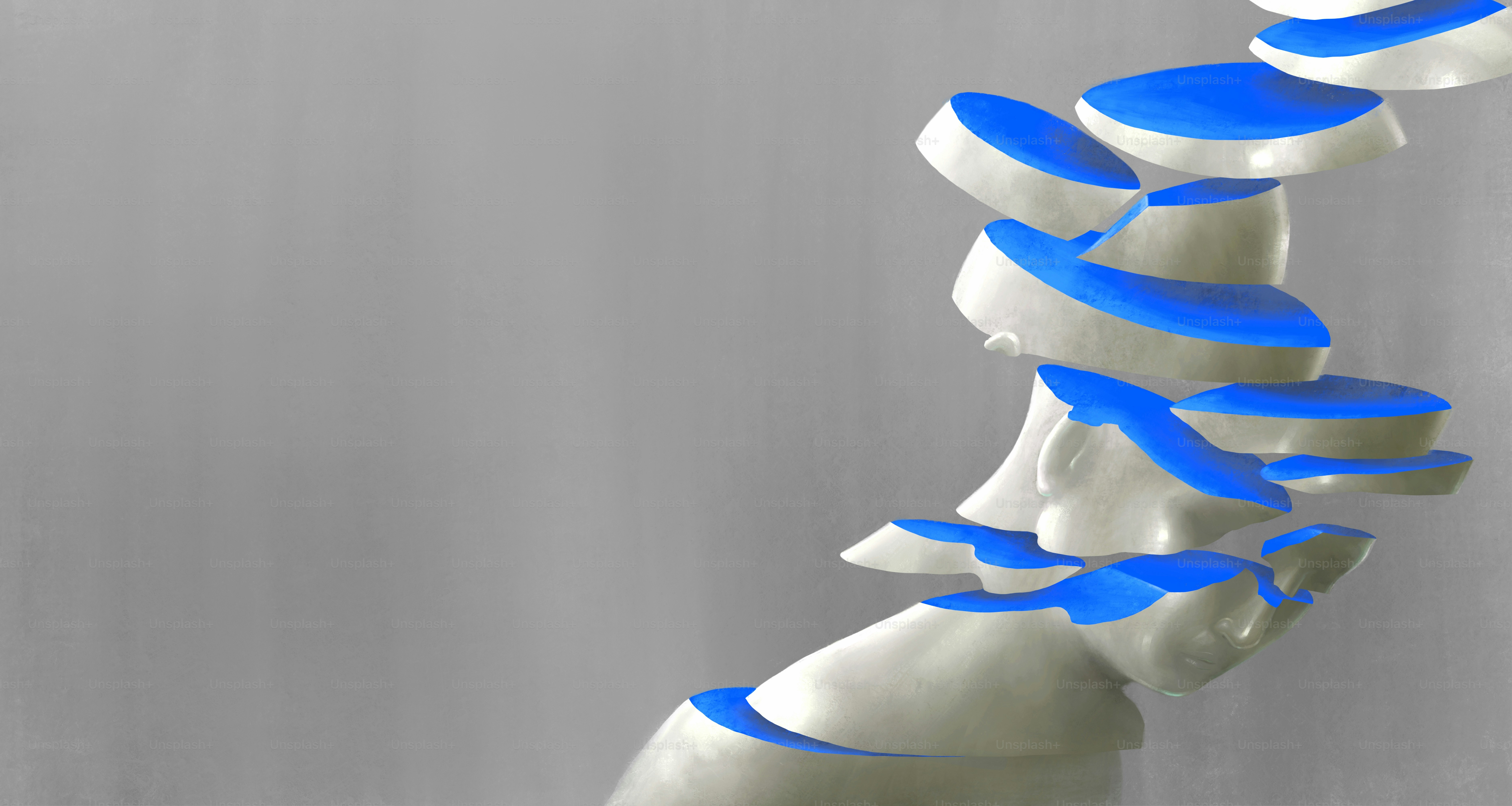 Sadness depression and loneliness concept, surreal painting , concept art