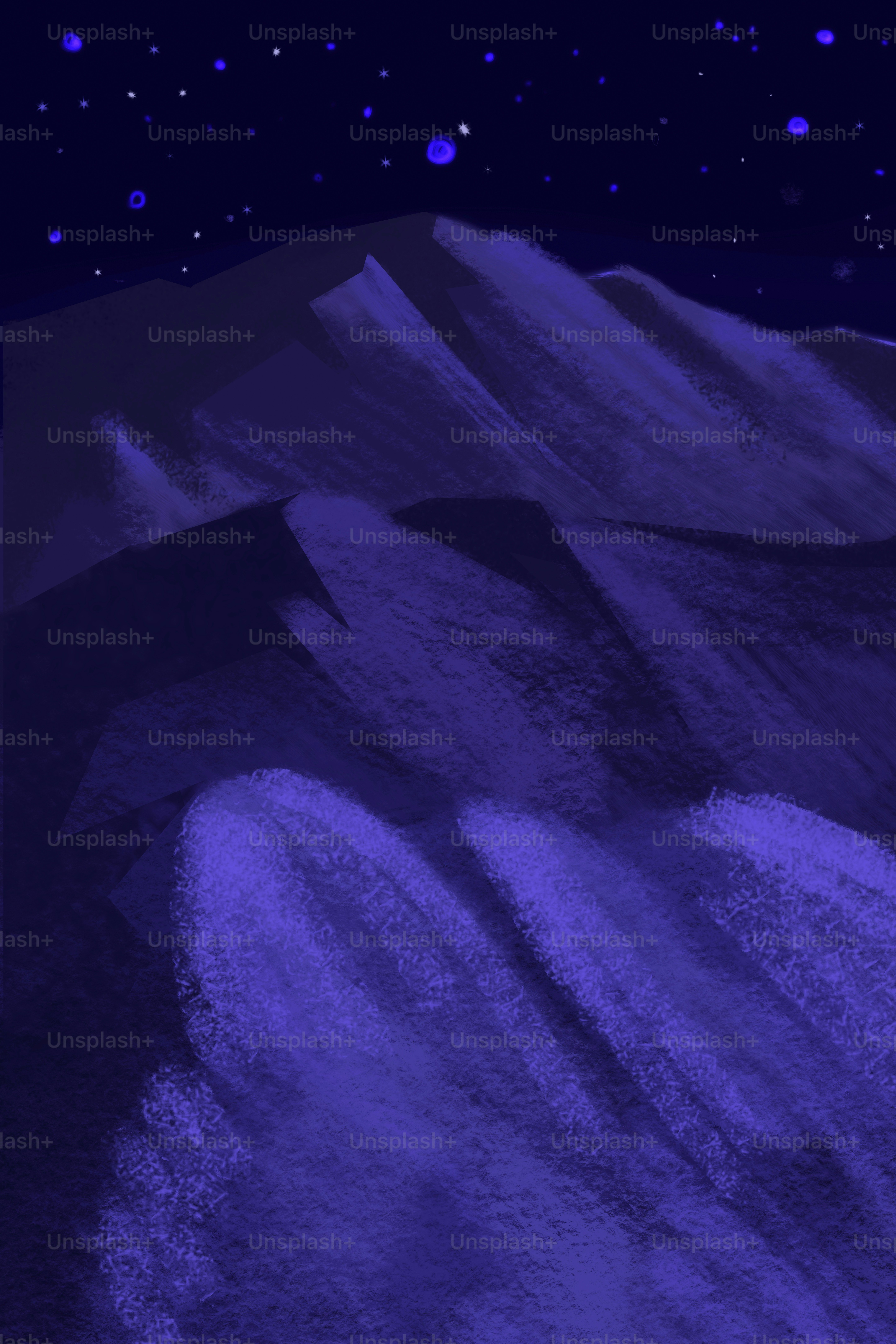 Illustration of a landscape a mountain range