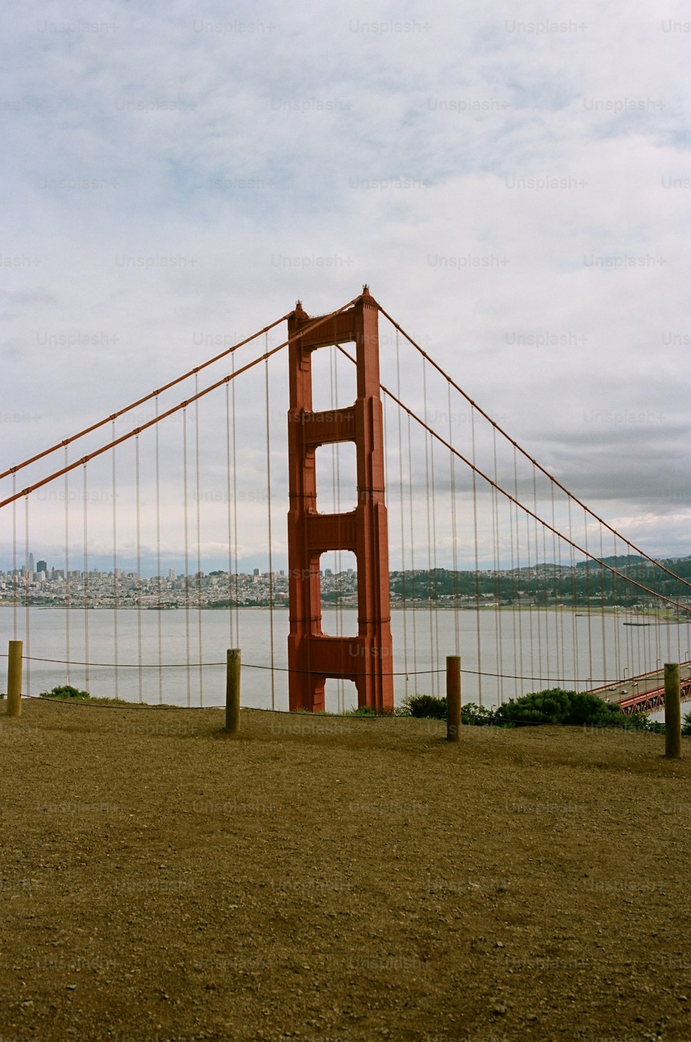 a view of the golden gate bridge from across the bay