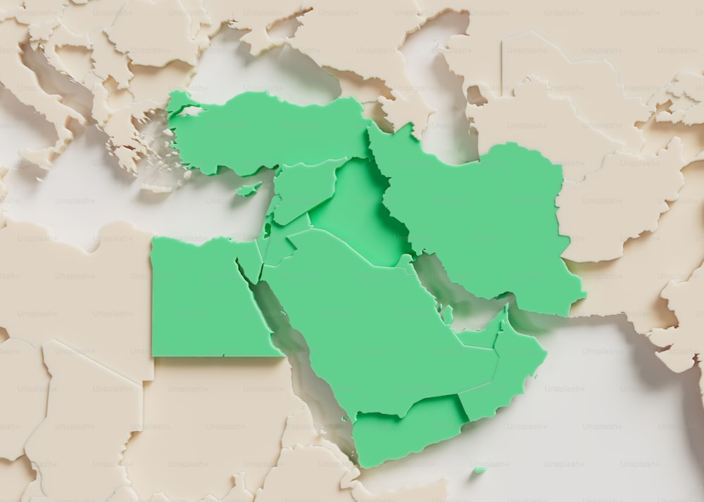 Una mappa degli Stati Uniti è mostrata in verde