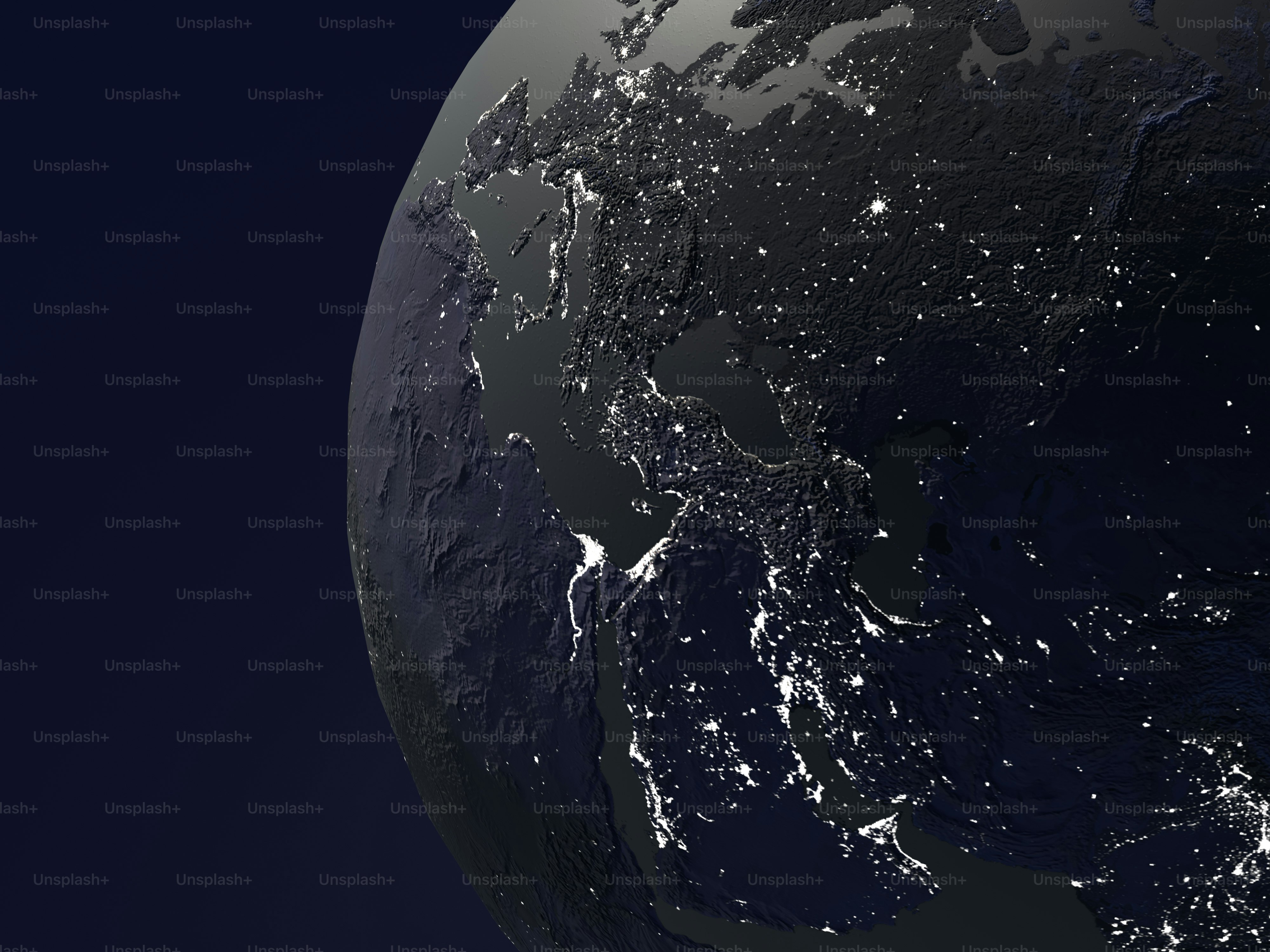 Une image satellite de la Terre la nuit photo – Image de Terre sur Unsplash, image size:3000x2250