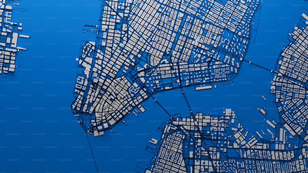 Eine Karte der Stadt New York City