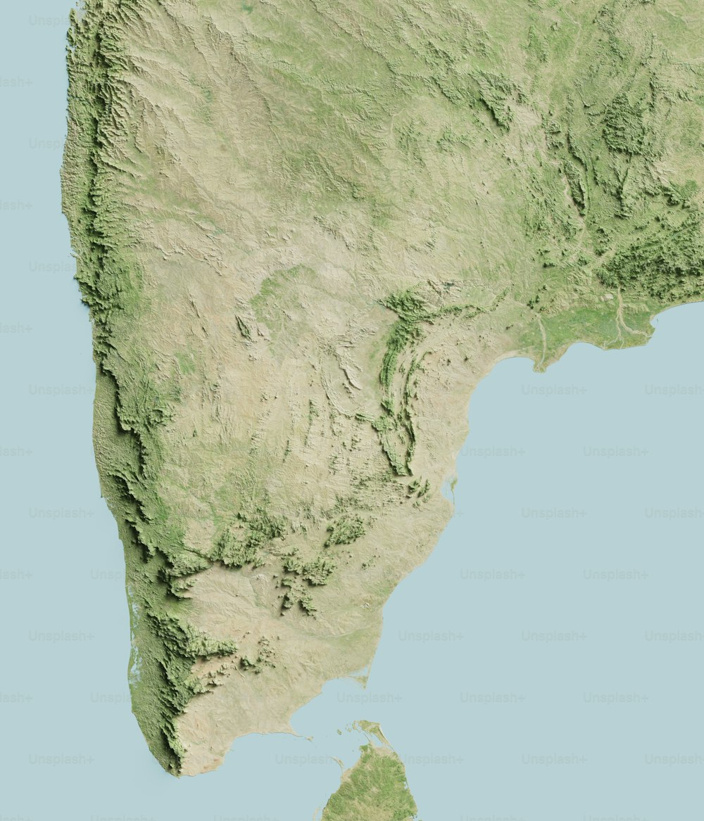 Eine Landkarte von Südamerika