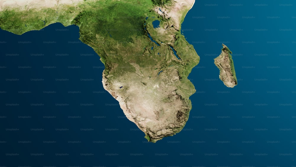 Ein Satellitenbild von Afrika