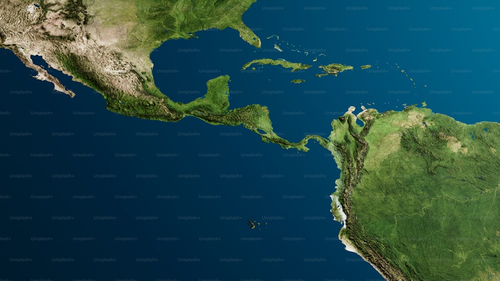 Ein Satellitenbild der Vereinigten Staaten von Nordamerika