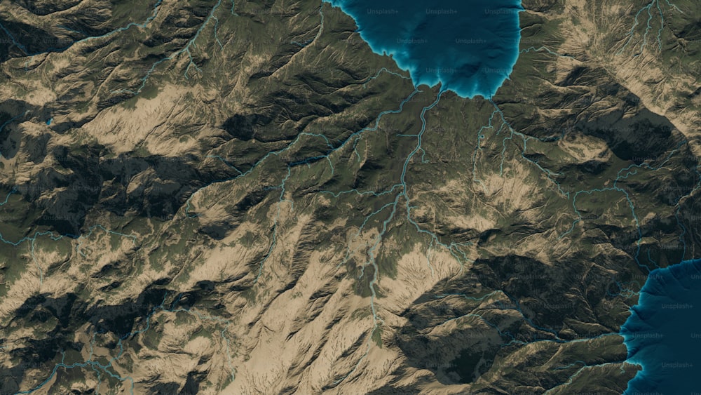 大��きな水域の衛星画像