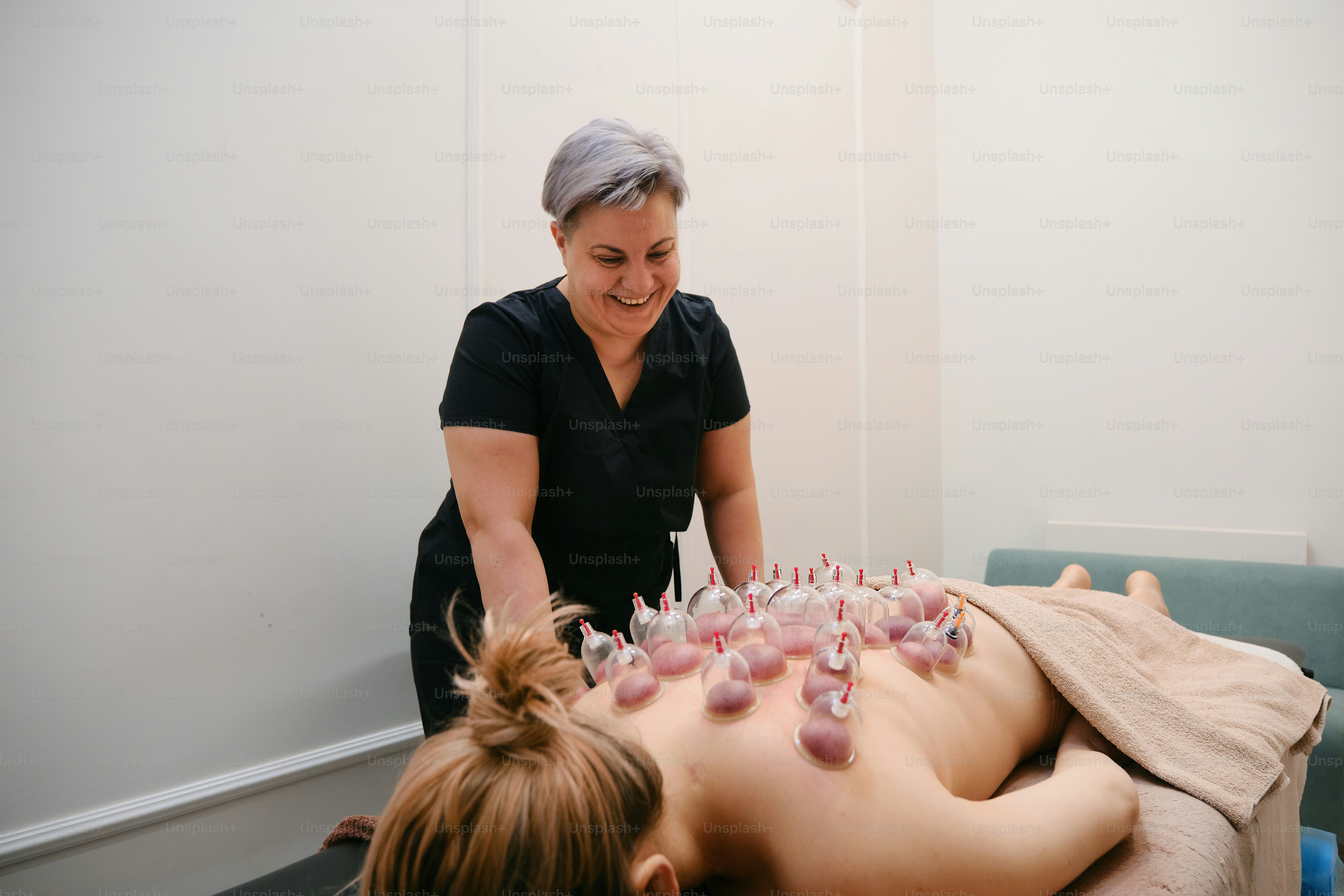 A cupping therapy process