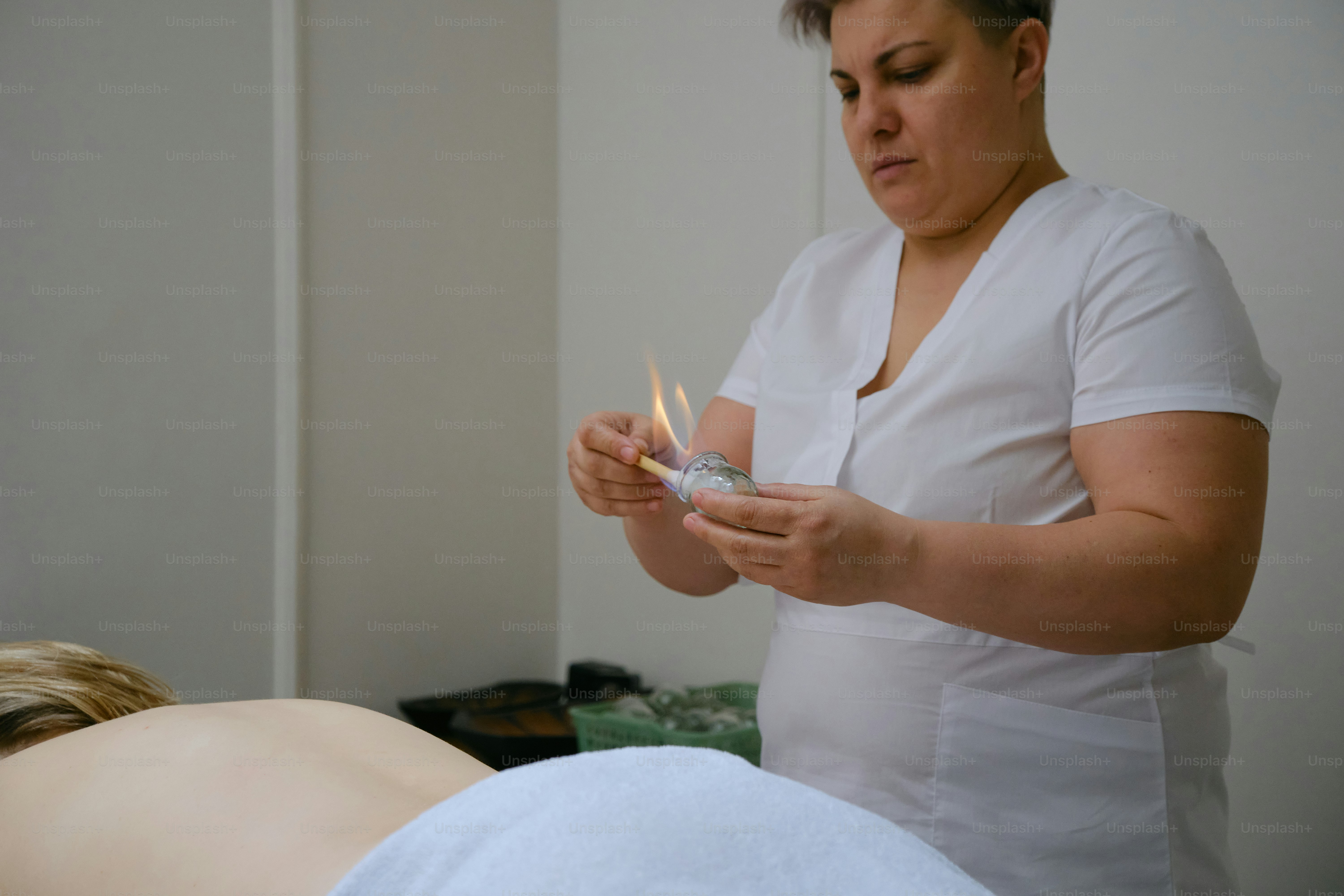 A cupping therapy process