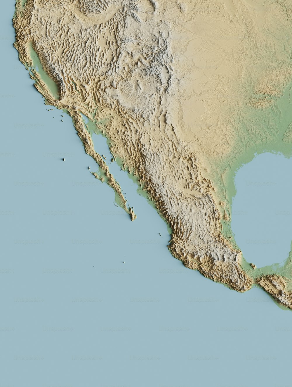 Un mapa de los Estados Unidos de América del Norte