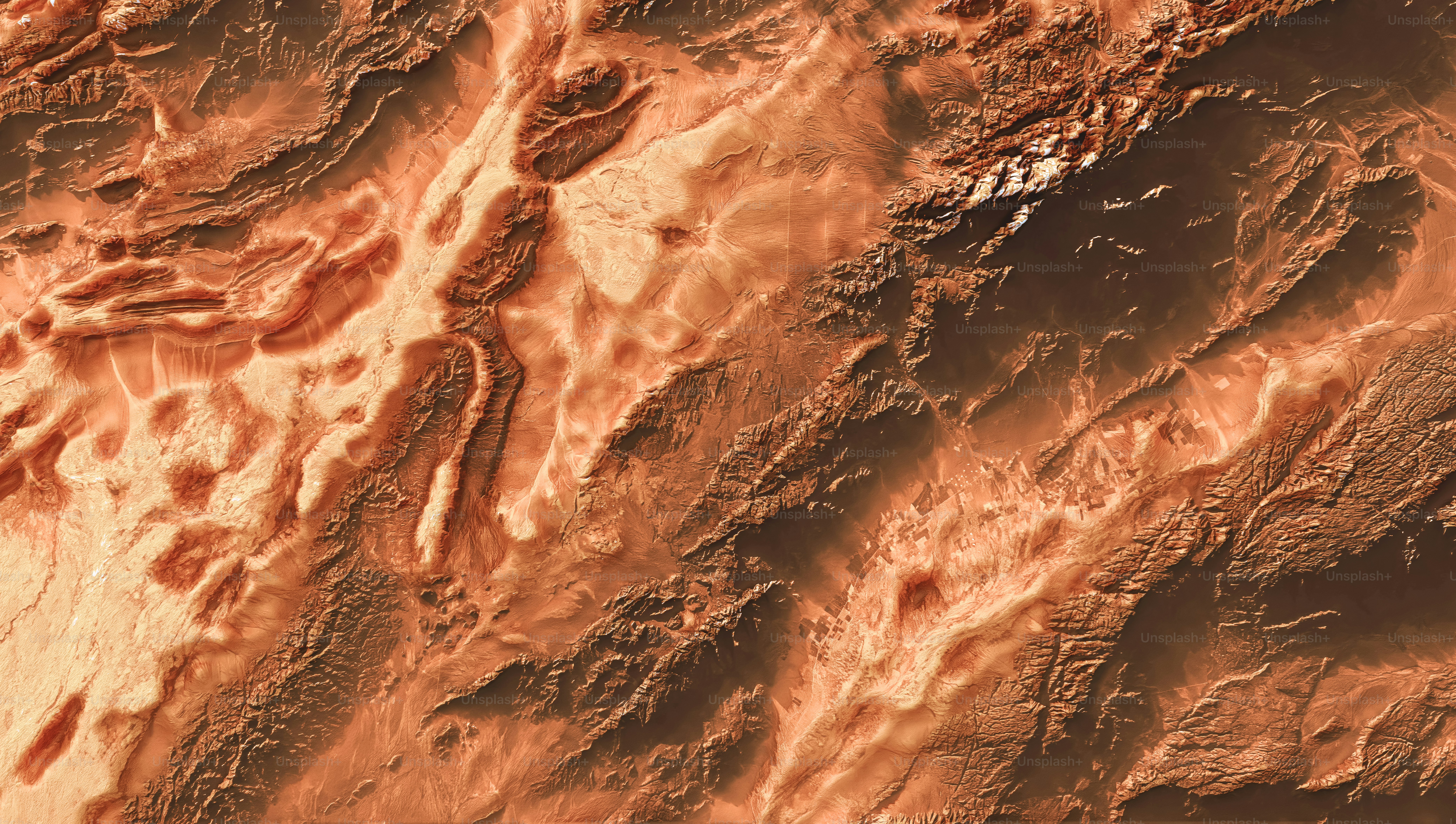 a view of the surface of a mountain range