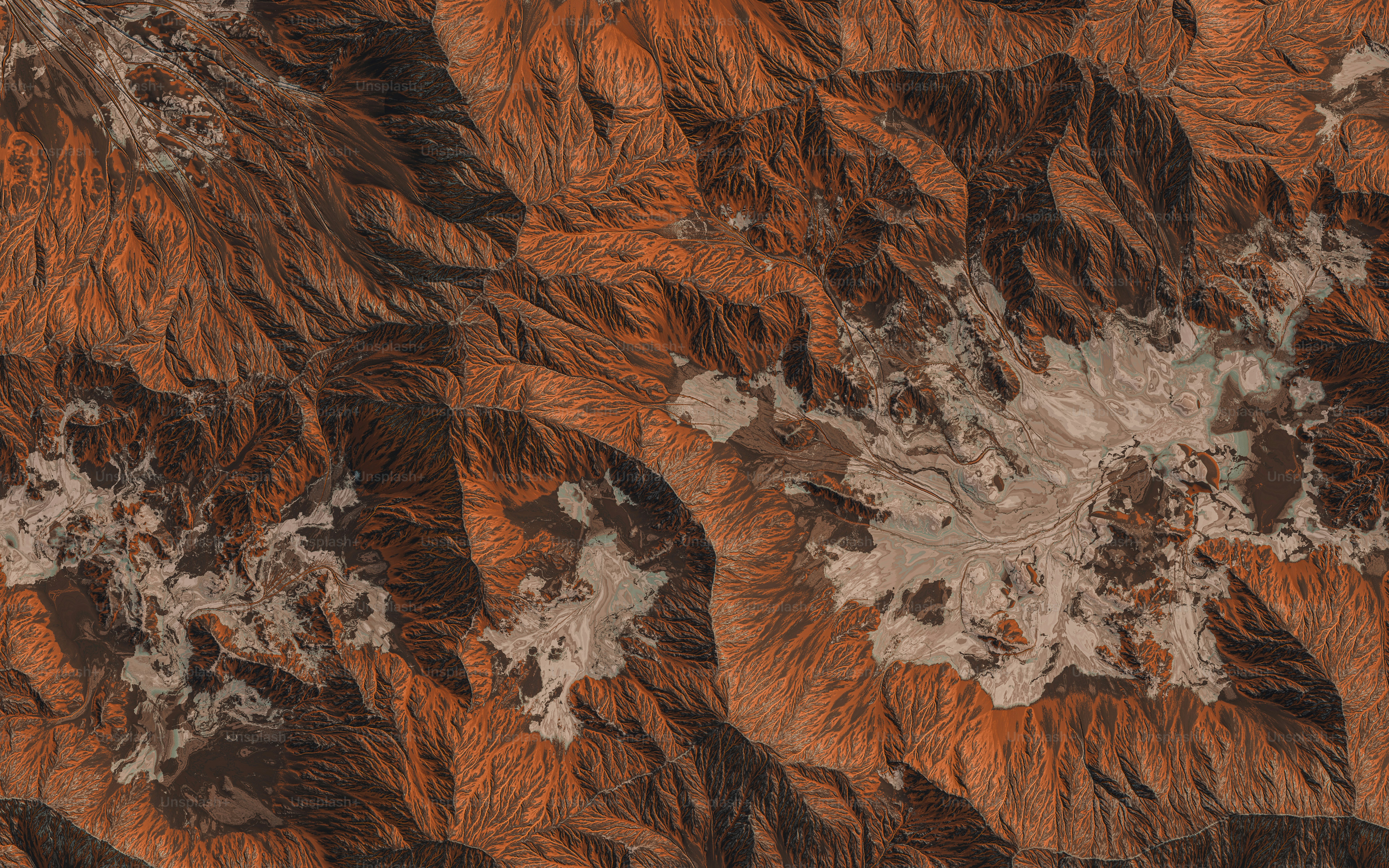 A satellite image of a mountain range photo – Terrain Image on Unsplash