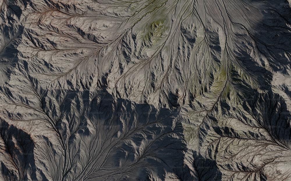 a satellite image of a mountain range