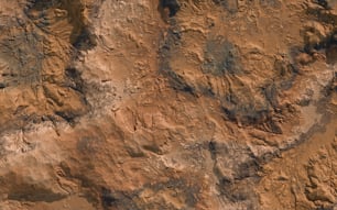 an aerial view of a rocky mountain side