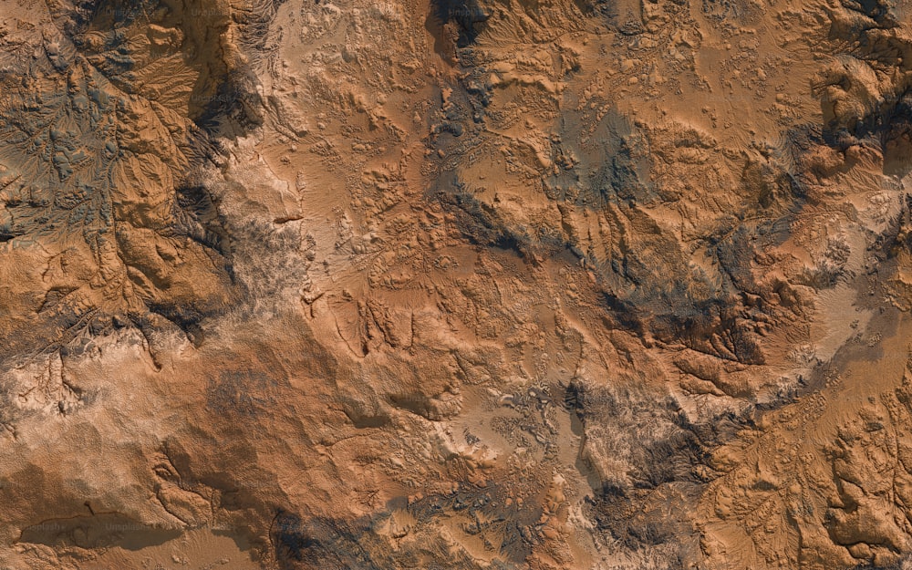 Una vista aérea de la ladera de una montaña rocosa