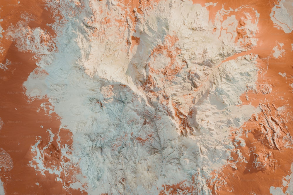 砂漠の山脈の航空写真