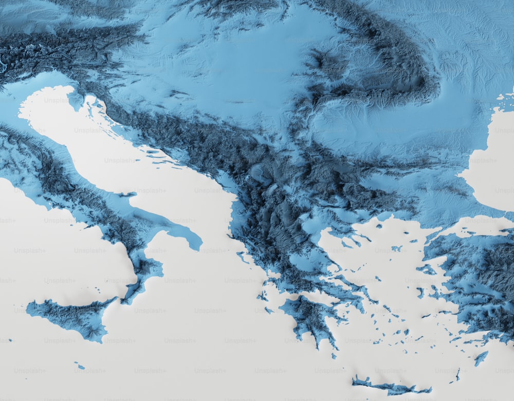 une image satellite d’une grande étendue d’eau