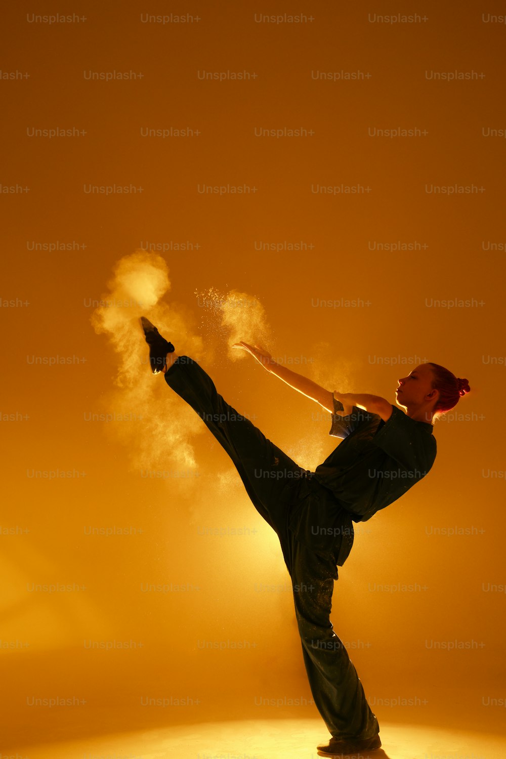 a man is doing a trick on a skateboard