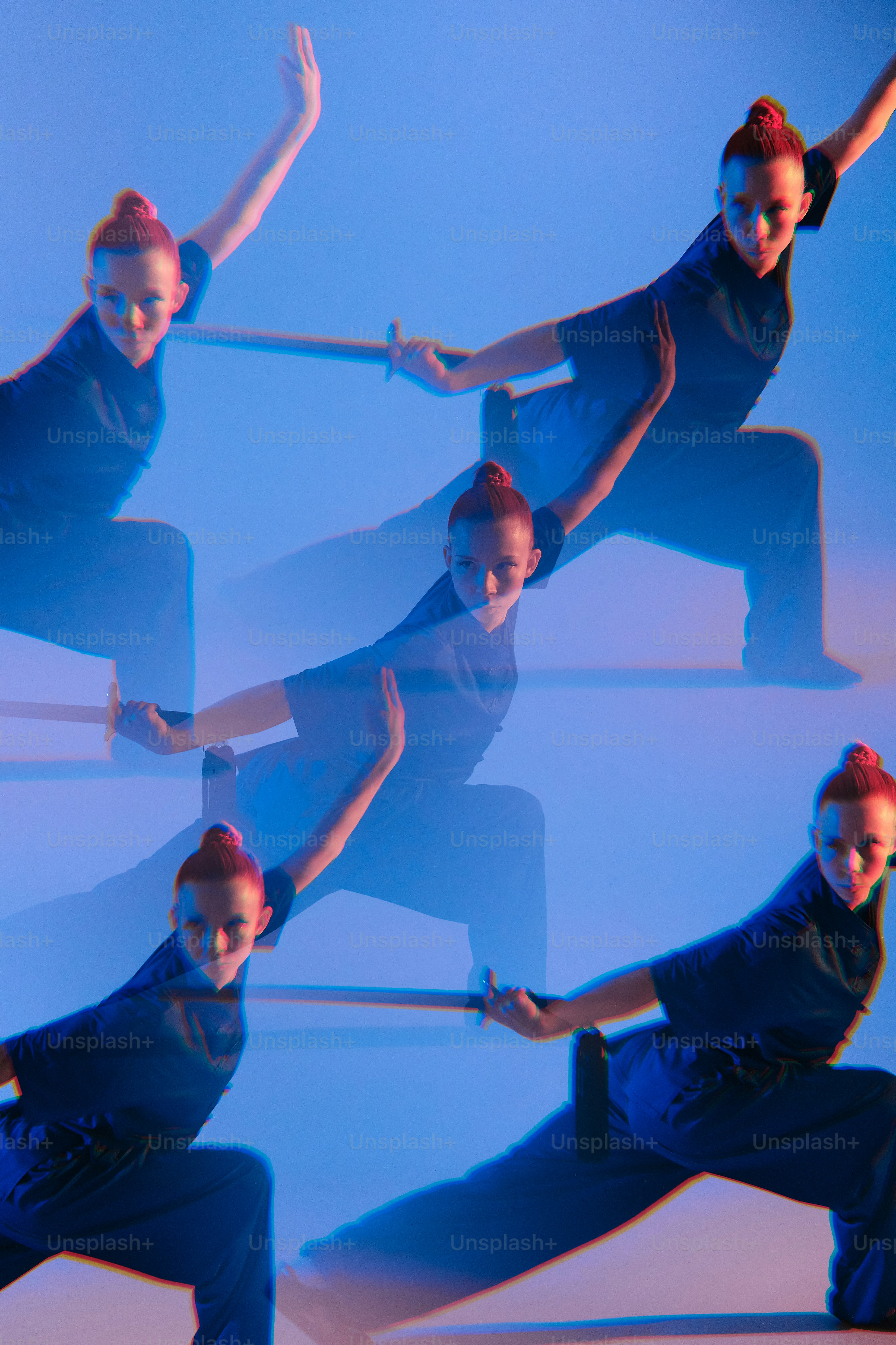 a series of photos of a woman doing yoga