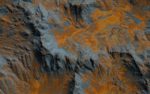 una imagen generada por computadora de una cadena montañosa