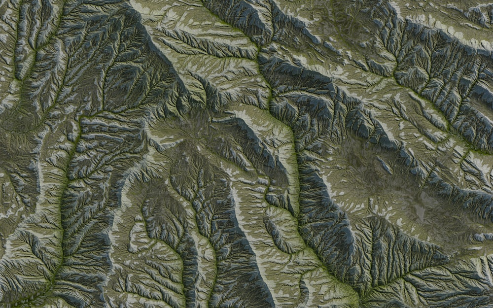 a satellite image of a mountain range