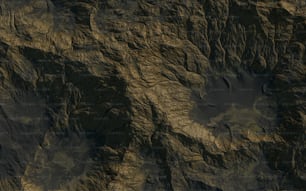 a satellite image of a mountain range