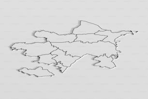 Une photo en noir et blanc d’une carte des États-Unis