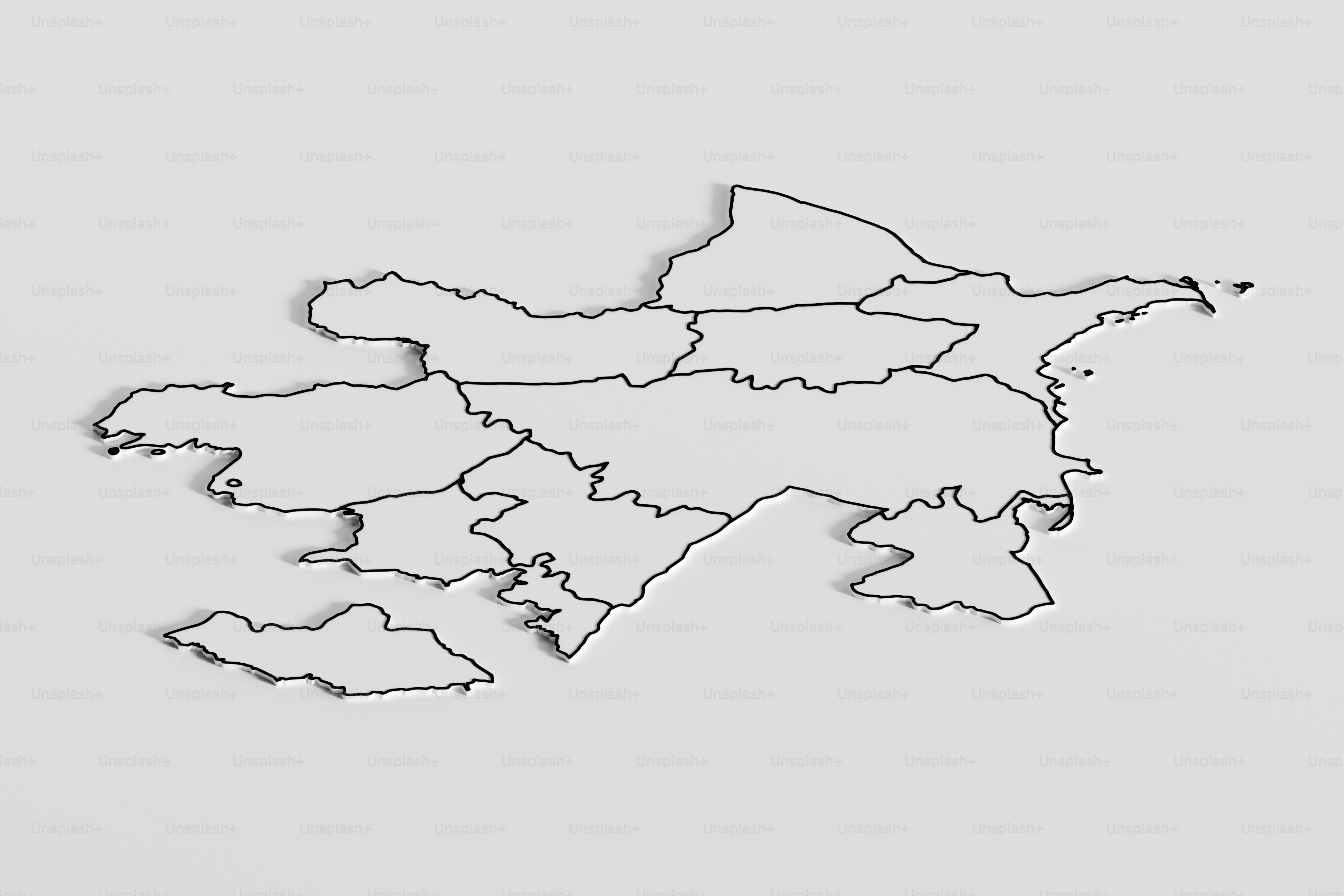 Azerbaijan Map. 3D Render.