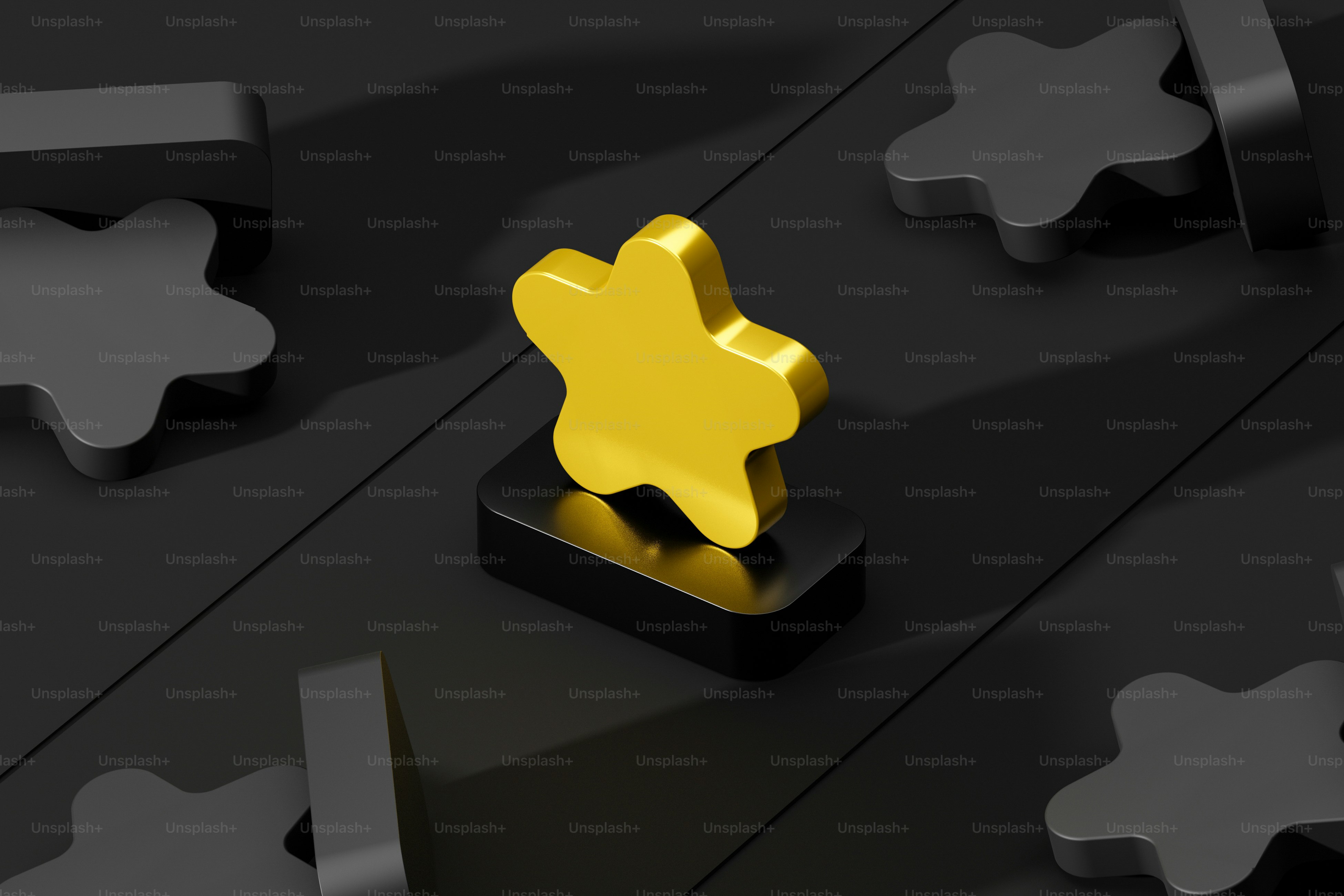 Golden star trophy