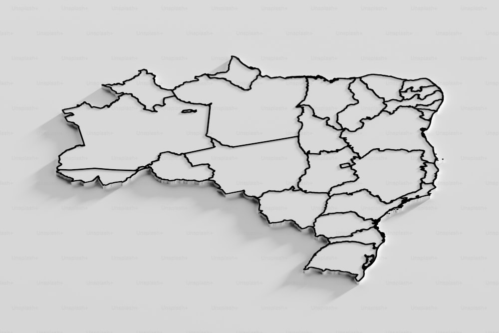 Une carte 3D du pays du Portugal