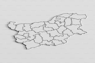 a black and white map of the country of portugal