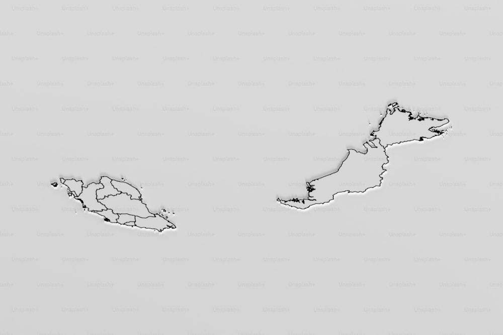 uma foto em preto e branco de um mapa coberto de neve