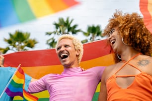 a couple of women standing next to each other