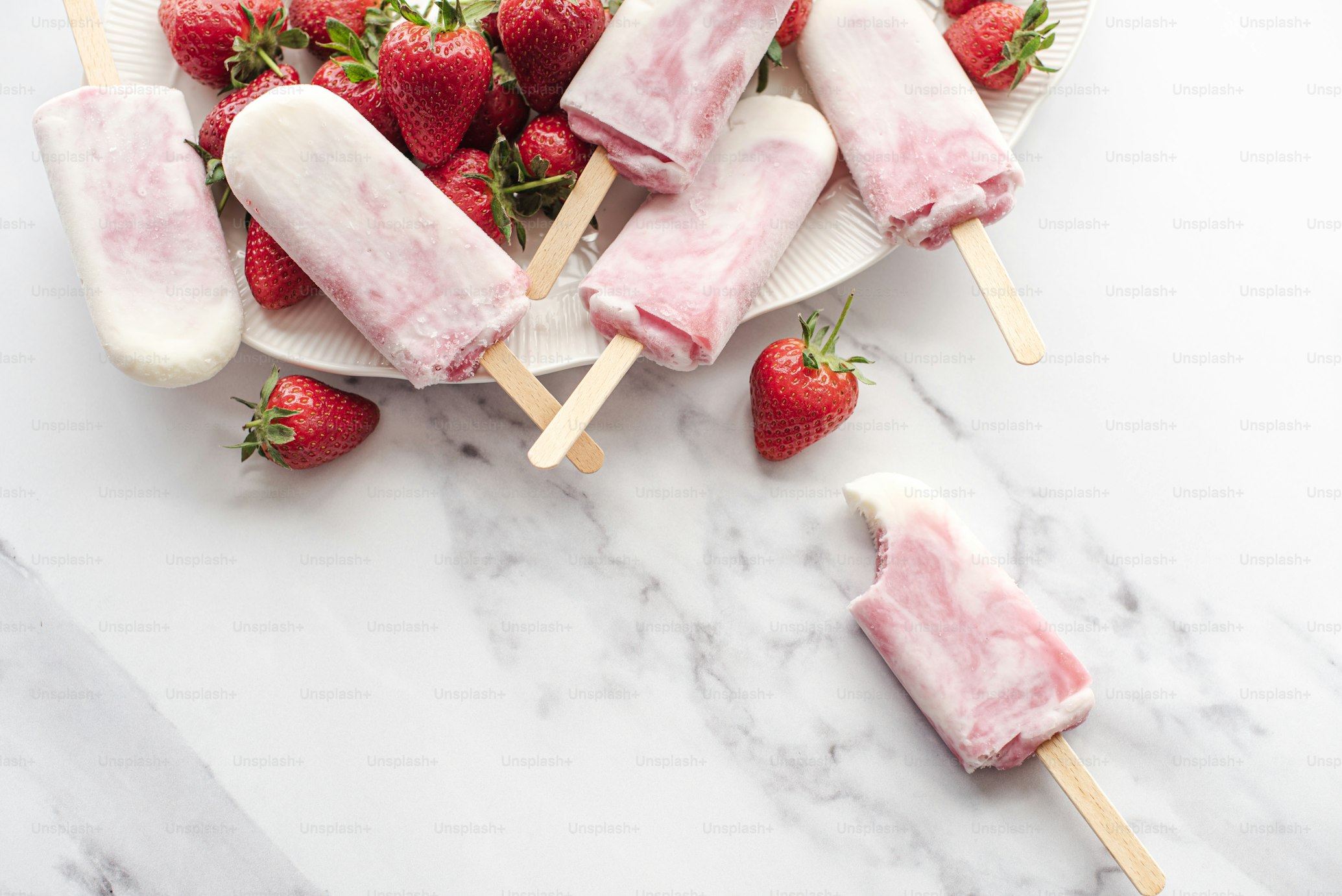 strawberries and popsicles