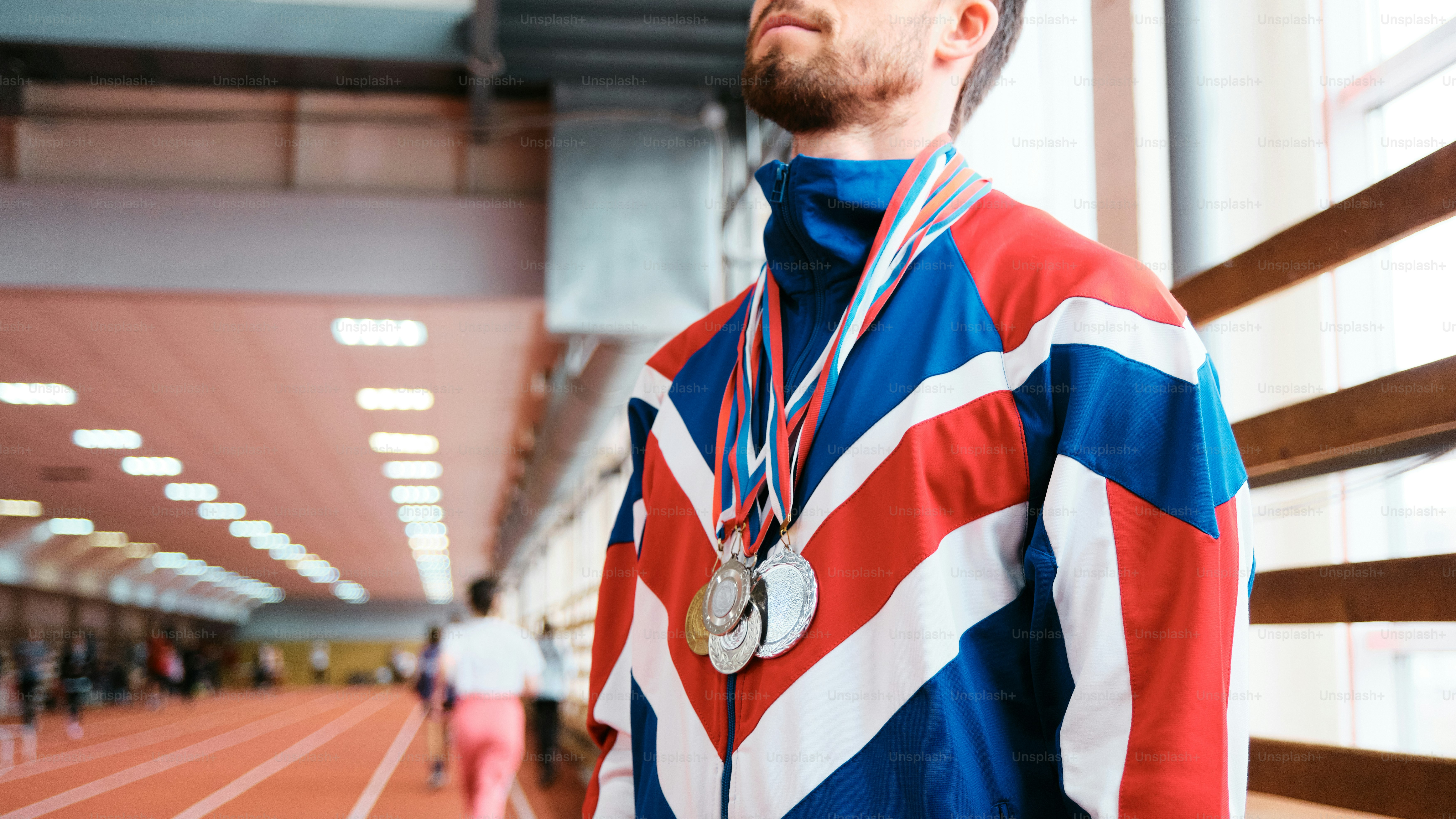 a man with a medal around his neck