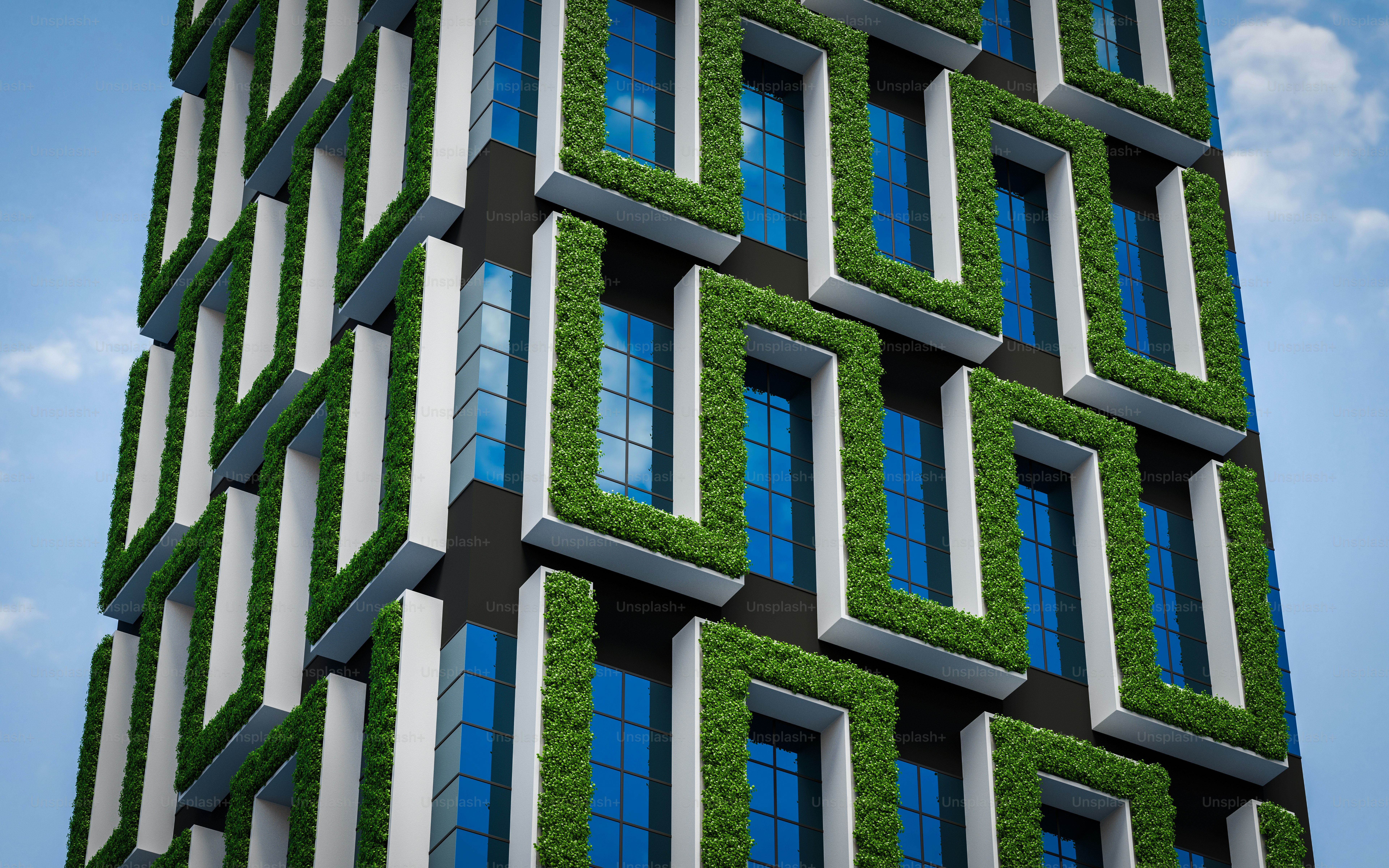 a very tall building with a bunch of windows