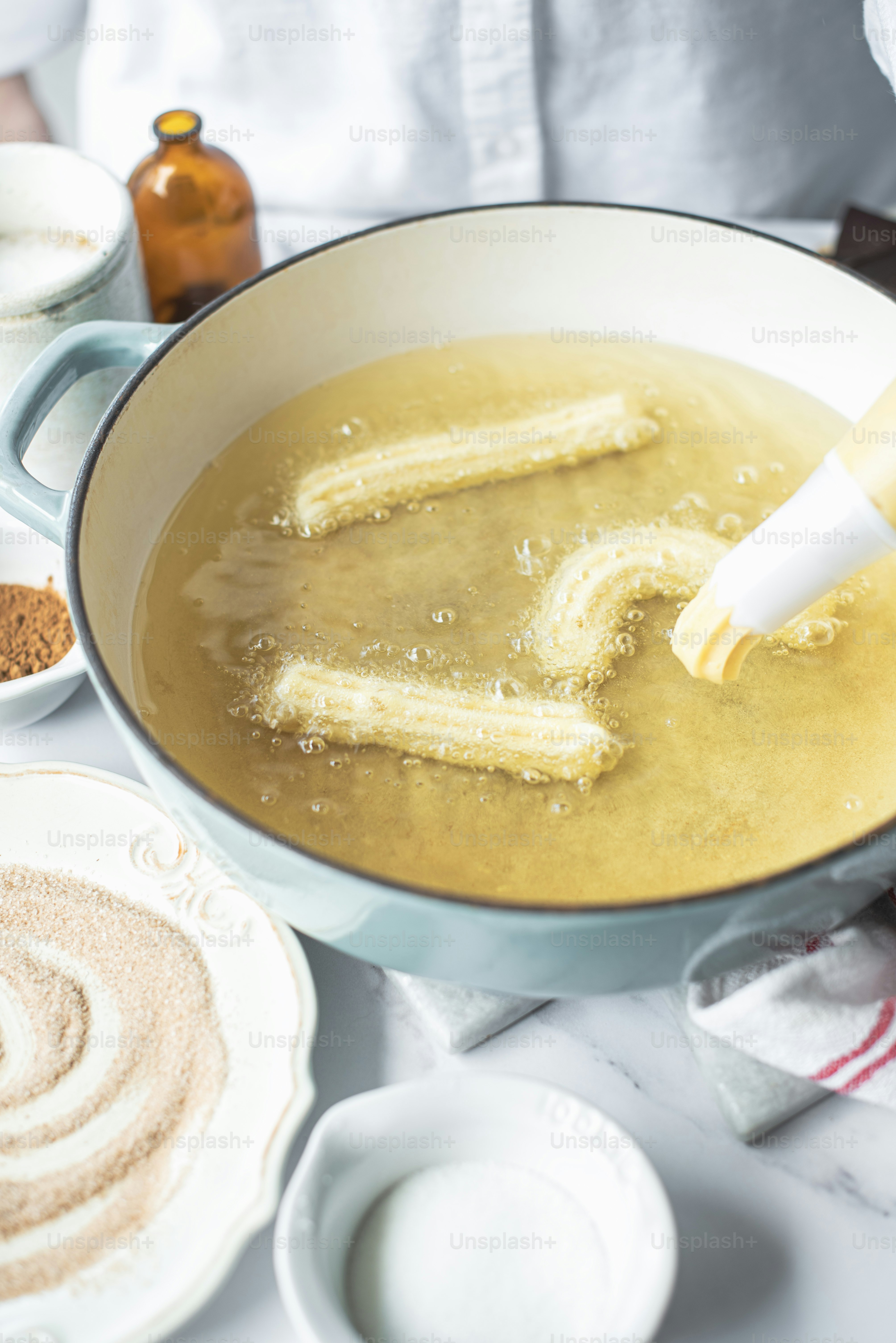 a bowl of soup with the letter s in it