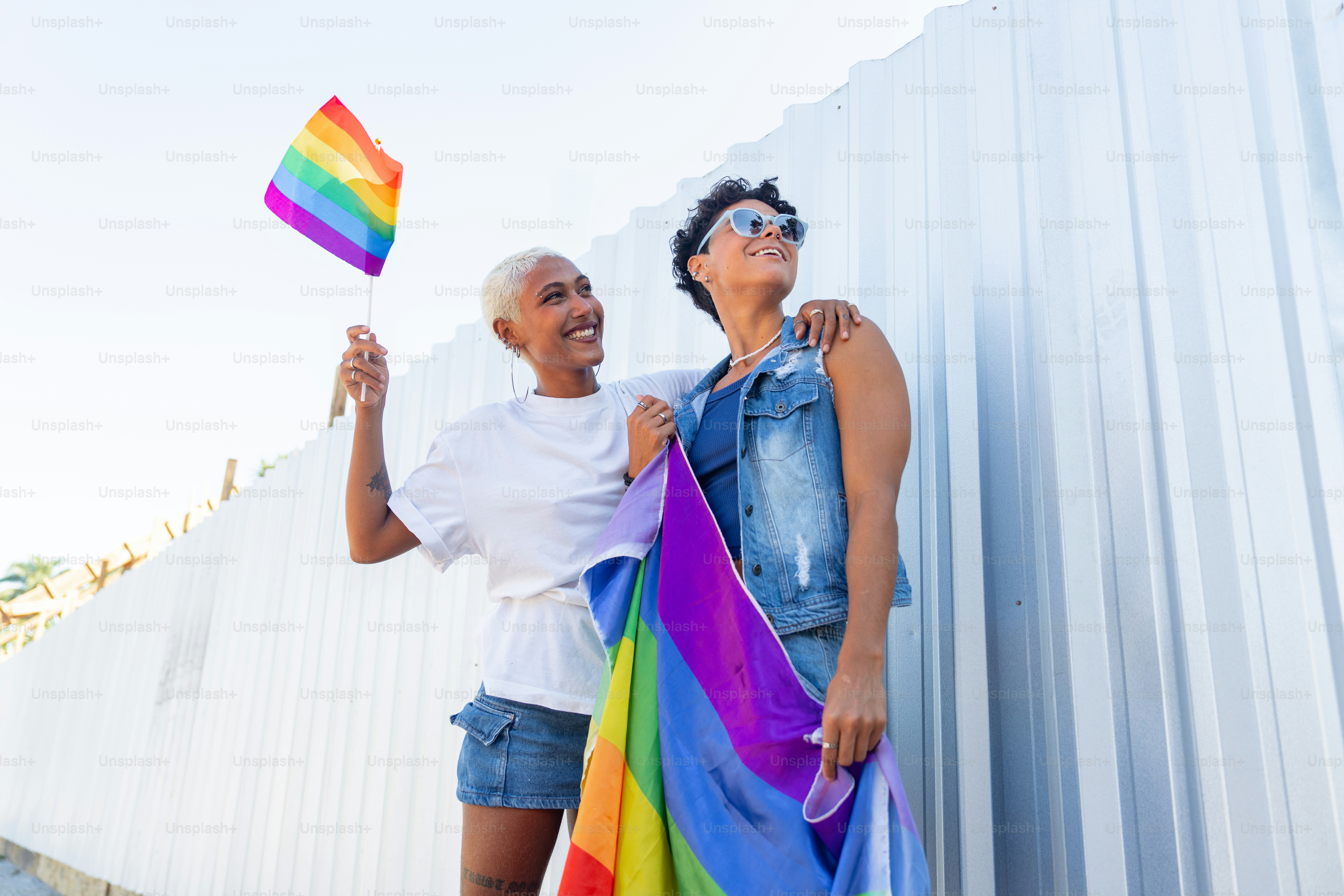 a couple of women standing next to each other