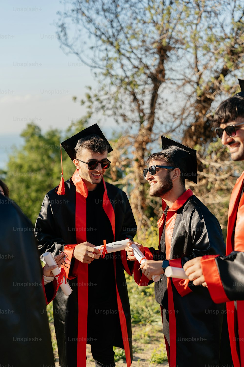 a group of men standing next to each other