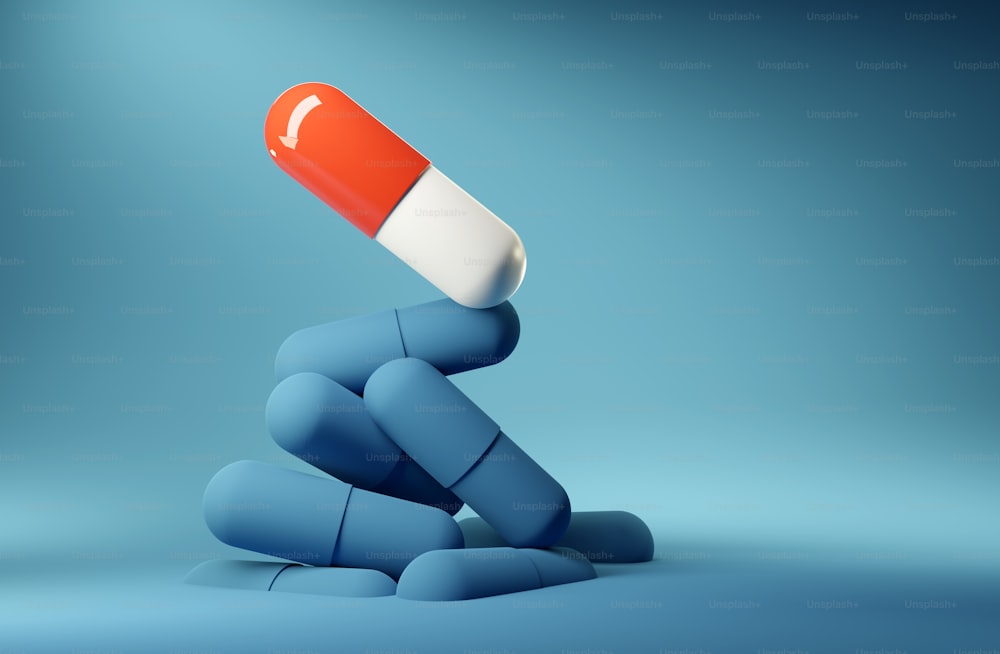 The Last Antibiotic. Medical antibacterial concept, 3D illustration