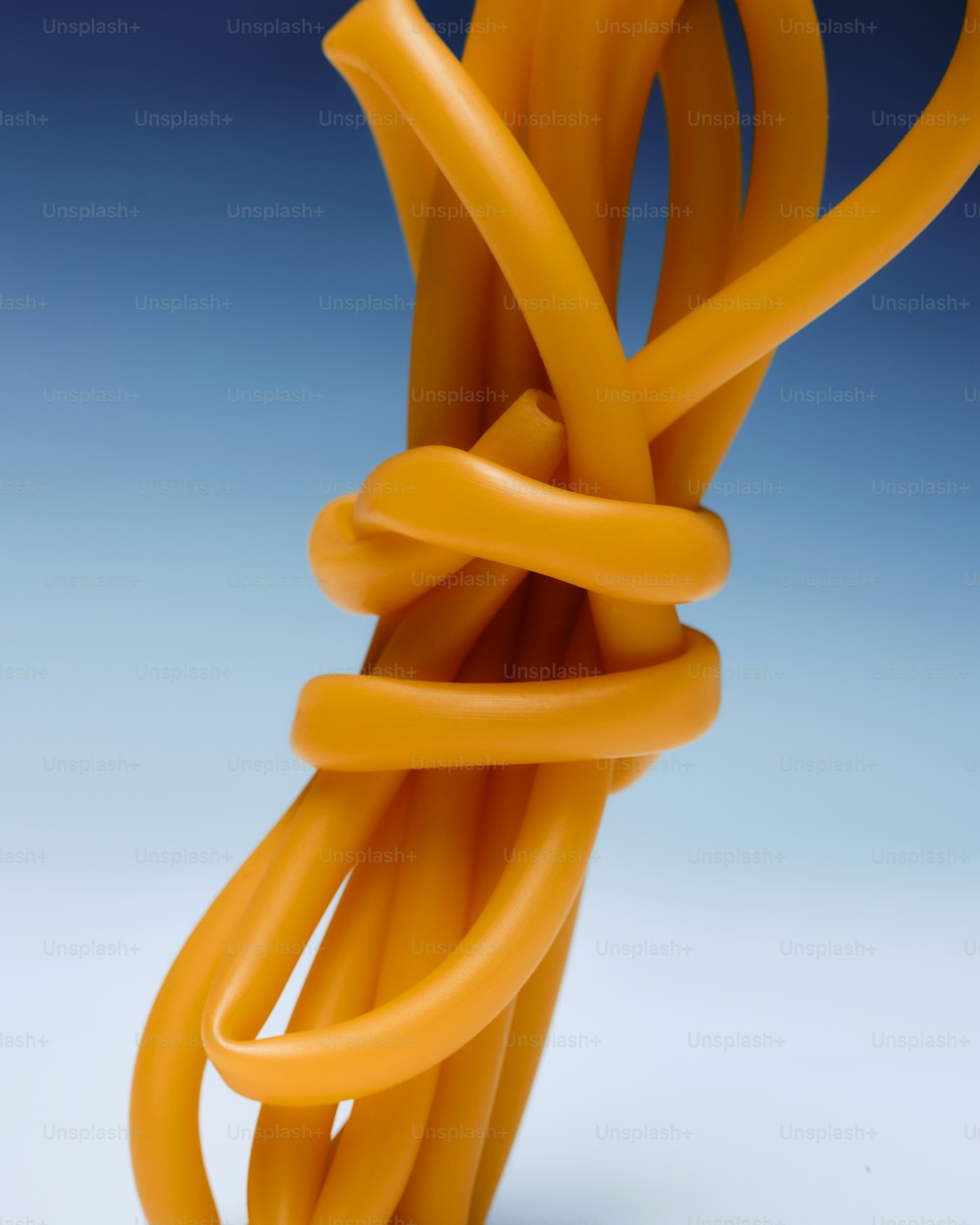 a close up of a bunch of yellow cords