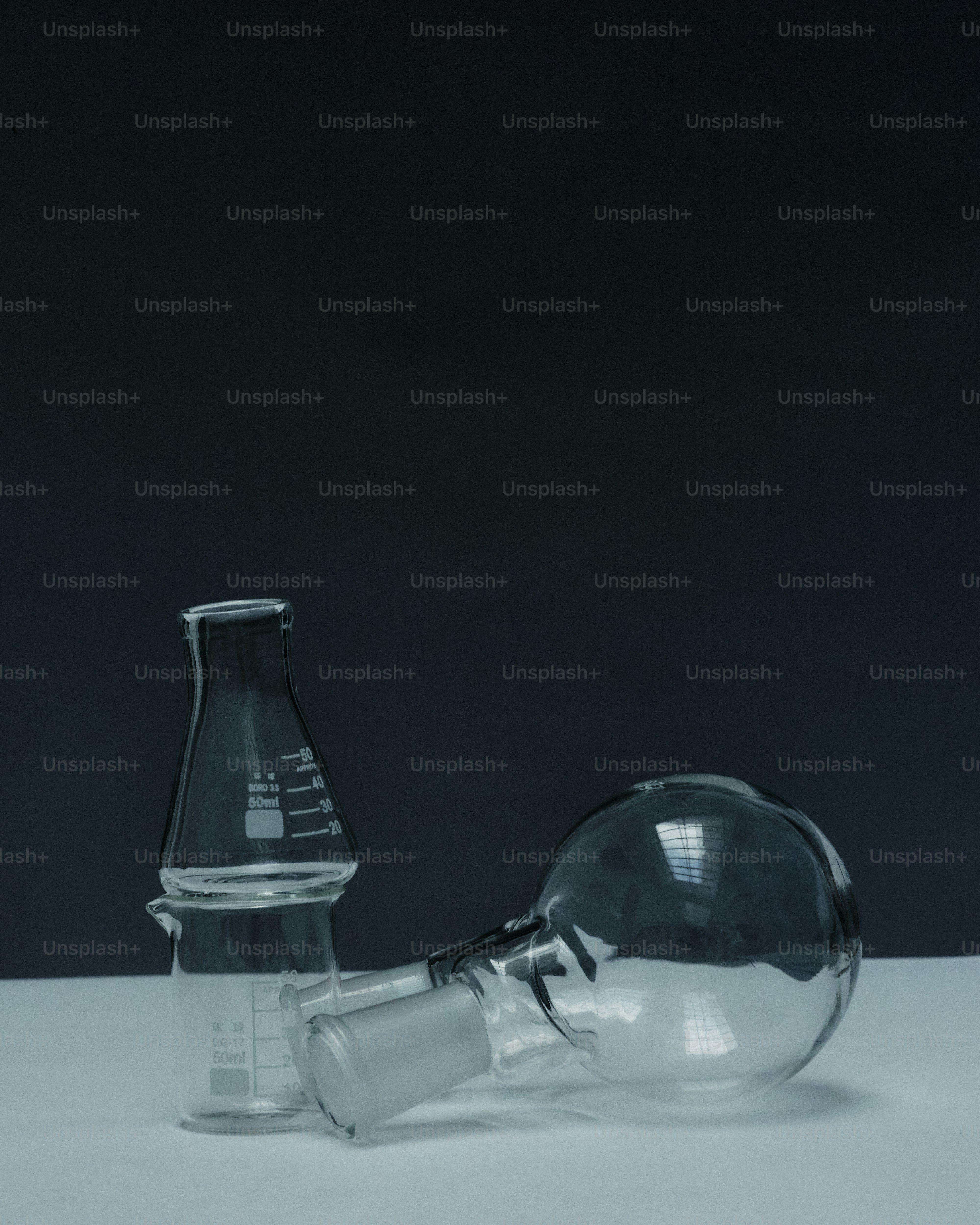 a glass beakle with a beakle inside of it